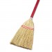 Boardwalk BWK951TCT Lobby/Toy Broom, Corn Fiber Bristles, 39" Wood Handle, Red/Yellow, 12/Carton