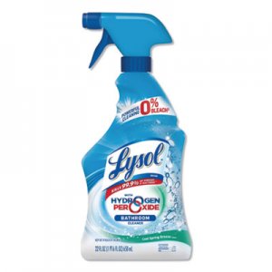 LYSOL Brand RAC85668CT Bathroom Cleaner with Hydrogen Peroxide, Cool Spring Breeze, 22 oz Trigger Spray Bottle, 12/Carton