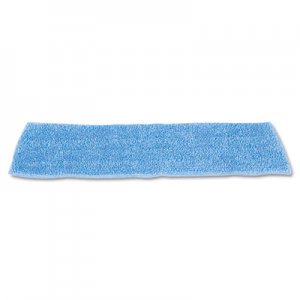 Rubbermaid Commercial RCPQ409BLUCT Economy Wet Mopping Pad, Microfiber, 18", Blue, 12/Carton