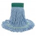 Boardwalk BWK502BLCT Super Loop Wet Mop Head, Cotton/Synthetic Fiber, 5" Headband, Medium Size, Blue, 12/Carton