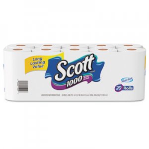 Scott KCC20032CT Standard Roll Bathroom Tissue, 1-Ply, 20/Pack, 2 Packs/Carton