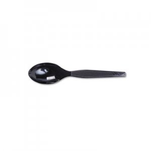 Dixie TM507CT Plastic Cutlery, Heavy Mediumweight Teaspoons, Black, 1000 per Carton