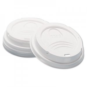 Dixie DXED9538 Dome Hot Drink Lids, 8oz Cups, White, 100/Sleeve, 10 Sleeves/Carton