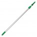 Unger UNGEZ120 Opti-Loc Aluminum Extension Pole, 4 ft, Two Sections, Green/Silver