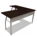 Linea Italia LITTR737MOC Trento Line L-Shaped Desk, 59.13" x 59.13" x 29.5", Mocha/Gray