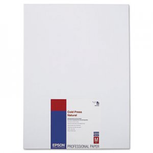 Epson EPSS042300 Cold Press Natural Fine Art Paper, 13 x 19, 25 Sheets