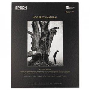 Epson EPSS042321 Hot Press Natural Fine Art Paper, 17 x 22, 25 Sheets