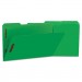 Universal UNV13526 Deluxe Reinforced Top Tab Folders with Two Fasteners, 1/3-Cut Tabs, Legal Size, Green, 50/Box