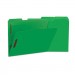Universal UNV13522 Deluxe Reinforced Top Tab Folders with Two Fasteners, 1/3-Cut Tabs, Letter Size, Green, 50/Box