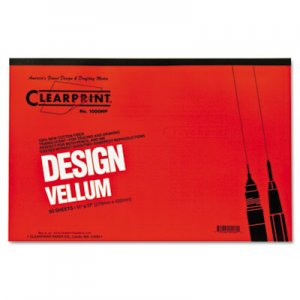 Clearprint CLE10001416 Design Vellum Paper, 16lb, 11 x 17, Translucent White, 50/Pad