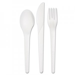 Eco-Products ECOEPS015 Plantware Renewable & Compostable Cutlery Kit - 6", 250/CT