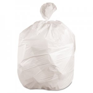 Boardwalk BWK4347EXH Low-Density Waste Can Liners, 56 gal, 0.6 mil, 43" x 47", White, 100/Carton