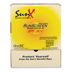 SunX PFYCT91664 SPF30 Sunscreen, Single Dose Pouch, 100/Box
