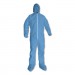 KleenGuard KCC45355 A65 Hood and Boot Flame-Resistant Coveralls, Blue, 2X-Large, 25/Carton