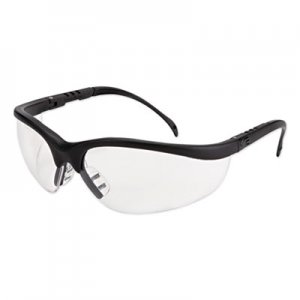 MCR CRWKD110 Klondike Safety Glasses, Matte Black Frame, Clear Lens