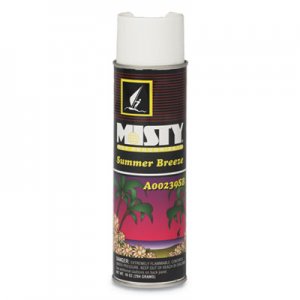 MISTY AMR1001868 Handheld Air Deodorizer, Summer Breeze, 10 oz Aerosol, 12/Carton