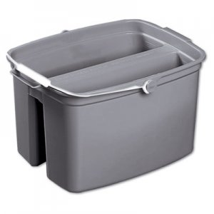 Rubbermaid Commercial RCP2617GRA Double Utility Pail, 17qt, Gray