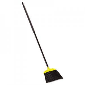 Rubbermaid Commercial RCP638906BLACT Jumbo Smooth Sweep Angled Broom, 46" Handle, Black/Yellow, 6/Carton
