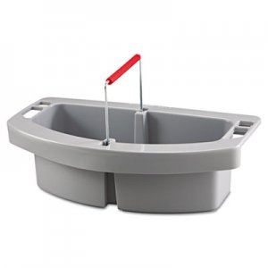 Rubbermaid Commercial RCP2649GRA Maid Caddy, 2-Comp, 16w x 9d x 5h, Gray