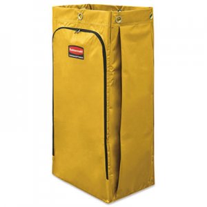 Rubbermaid Commercial RCP1966881 Vinyl Cleaning Cart Bag, 34 gal, Yellow, 17 1/2w x 10 1/2d x 33h