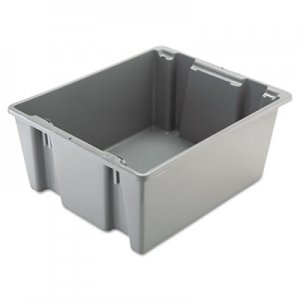 Rubbermaid Commercial RCP1731GRA Palletote Box, 19 gal, 23.5" x 19.5" x 10", Gray