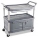 Rubbermaid Commercial RCP4094GRA Xtra Instrument Cart, 300-lb Capacity, Three-Shelf, 20w x 40.63d x 37.8h, Gray