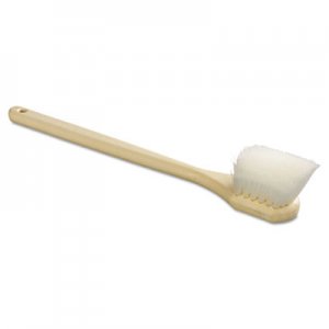 Boardwalk BWK4420 Utility Brush, Nylon Fill, 20" Long, Tan Handle