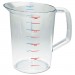 Rubbermaid Commercial RCP3218CLE Bouncer Measuring Cup, 4qt, Clear
