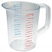 Rubbermaid Commercial RCP3217CLE Bouncer Measuring Cup, 2qt, Clear