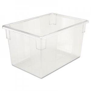 Rubbermaid Commercial RCP3301CLE Food/Tote Boxes, 21 1/2gal, 26w x 18d x 15h, Clear