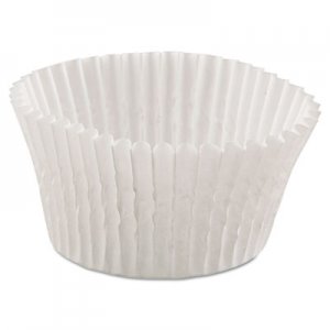 Hoffmaster HFM610032 Fluted Bake Cups, 4 1/2 dia x 1 1/4h, White, 500/Pack, 20 Pack/Carton