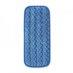 Rubbermaid Commercial RCPQ820BLU Microfiber Wall/Stair Wet Mopping Pad, Blue, 13 3/4w x 5 1/2d x 1/2h