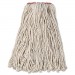 Rubbermaid Commercial RCPF11612 Premium Cut-End Cotton Wet Mop Head, 16oz, White, 1" Orange Band, 12/Carton