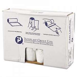 Inteplast Group IBSVALH4048N12 High-Density Can Liner, 40 x 46, 45gal, 11mic, Clear, 25/Roll, 10 Rolls/Carton