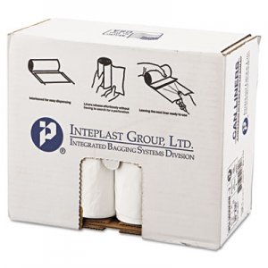 Inteplast Group IBSSL3036XHW2 Low-Density Can Liner, 30 x 36, 30gal, .7mil, White, 25/Roll, 8 Rolls/Carton