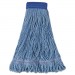 Boardwalk BWK504BL Super Loop Wet Mop Head, Cotton/Synthetic Fiber, 5" Headband, X-Large Size, Blue, 12/Carton