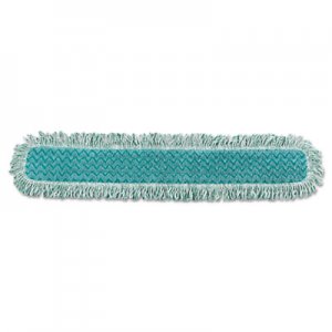 Rubbermaid Commercial HYGEN RCPQ438 Dry Dusting Mop Heads with Fringe, 36", Microfiber, Green