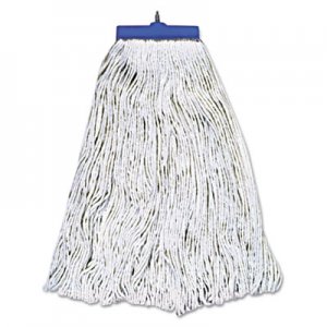 Boardwalk BWK824R Mop Head, Lie-Flat Head, Rayon Fiber, 24oz, White, 12/Carton