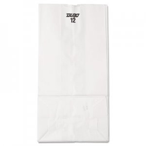 Genpak BAGGW12500 Grocery Paper Bags, 7.06" x 13.75", White, 500 Bags