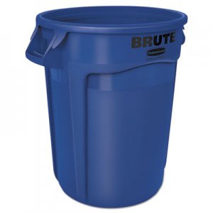 Rubbermaid Commercial RCP2632BLU Round Brute Container, Plastic, 32 gal, Blue