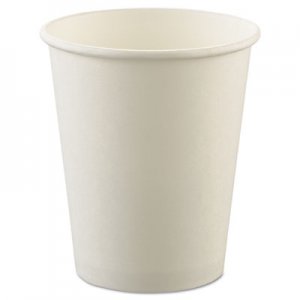Dart SCCU508NU Uncoated Paper Cups, Hot Drink, 8oz, White, 1000/Carton