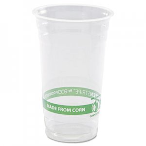 Eco-Products ECOEPCC24GS GreenStripe Renewable & Compostable Cold Cups - 24oz., 50/PK, 20 PK/CT