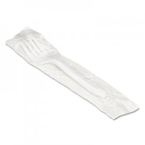 Boardwalk BWKFORKIW Mediumweight Wrapped Polypropylene Cutlery, Fork, White, 1000/Carton