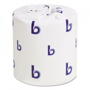 Boardwalk BWK6145 Bathroom Tissue, Standard, Septic Safe, 2-Ply, White, 4 x 3, 500 Sheets/Roll, 96/Carton