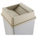 Rubbermaid Commercial RCP2664BEI Untouchable Square Swing Top Lid, Plastic, 20.13w x 20.13d x 6.25h, Beige