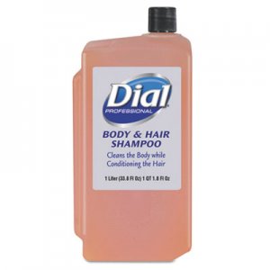 Dial Professional DIA04029 Body and Hair Care, Peach, 1 L Refill Cartridge, 8/Carton