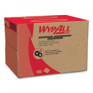 WypAll KCC33352 Oil, Grease and Ink Cloths, BRAG Box, 12.1 x 16.8, Blue, 180/Box