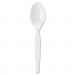 Dixie DXETM23C7 Individually Wrapped Polystyrene Cutlery, Teaspoons, White, 1000/Carton