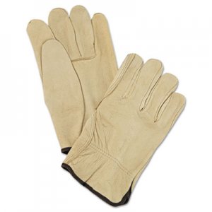 MCR MPG3400L Unlined Pigskin Driver Gloves, Cream, Large, 12 Pairs