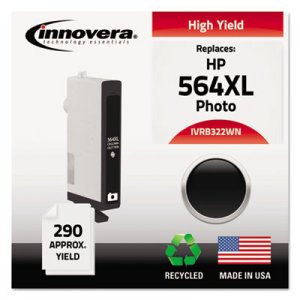 Innovera IVRB322WNC Remanufactured CB322WN (564XL) High-Yield Chipped Ink, Photo Black